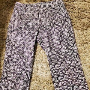 TALBOTS Petite Stretch Blue Cropped Dress Pants 4P